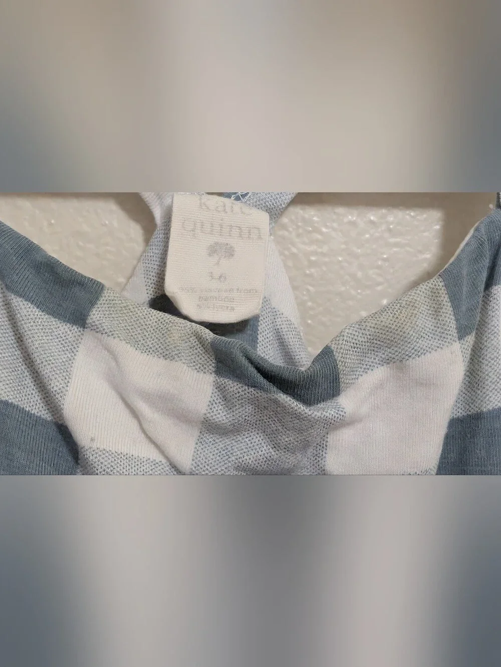 kate quinn Bamboo Gray and White Infant Romper